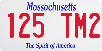 MA license plate 125TM2