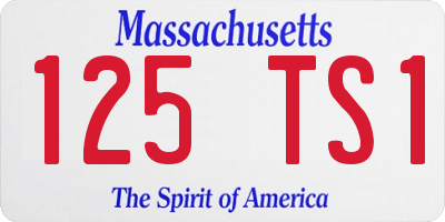 MA license plate 125TS1