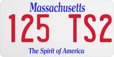 MA license plate 125TS2