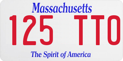MA license plate 125TT0