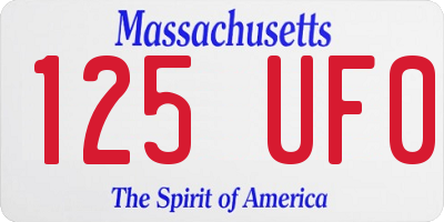 MA license plate 125UF0