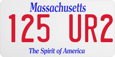 MA license plate 125UR2