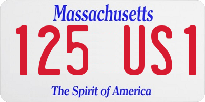 MA license plate 125US1