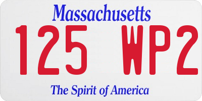 MA license plate 125WP2