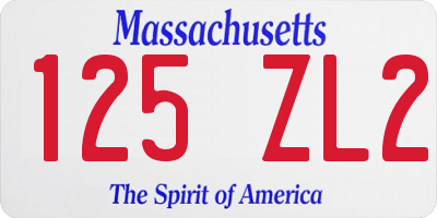 MA license plate 125ZL2