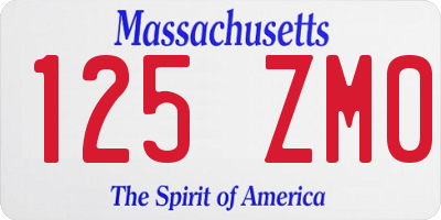 MA license plate 125ZM0
