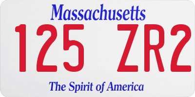 MA license plate 125ZR2