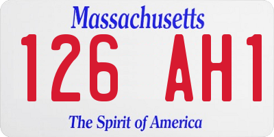 MA license plate 126AH1