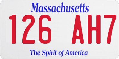 MA license plate 126AH7