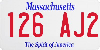 MA license plate 126AJ2