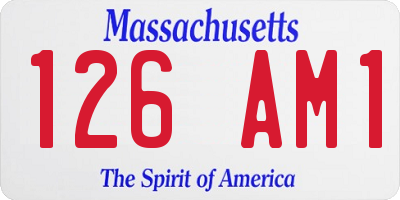 MA license plate 126AM1