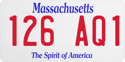MA license plate 126AQ1