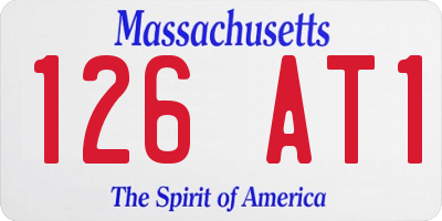 MA license plate 126AT1
