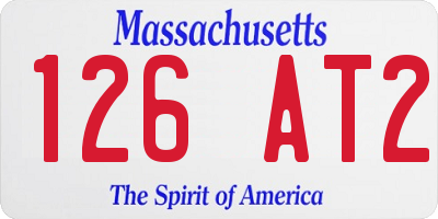 MA license plate 126AT2