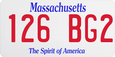 MA license plate 126BG2