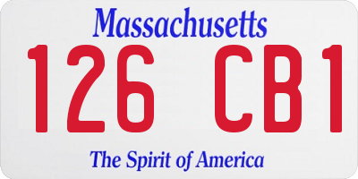 MA license plate 126CB1
