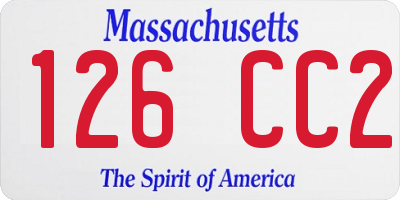 MA license plate 126CC2