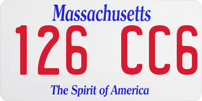 MA license plate 126CC6