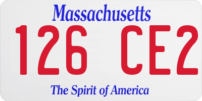 MA license plate 126CE2