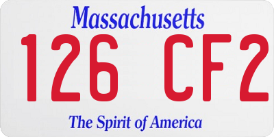 MA license plate 126CF2