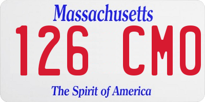 MA license plate 126CM0