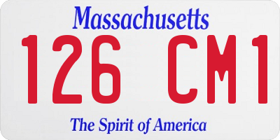 MA license plate 126CM1