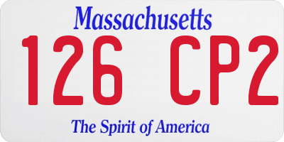 MA license plate 126CP2