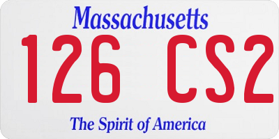 MA license plate 126CS2