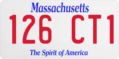 MA license plate 126CT1