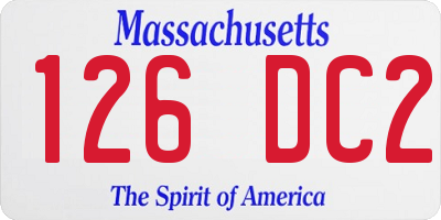 MA license plate 126DC2