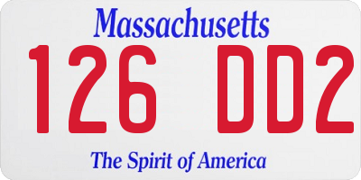 MA license plate 126DD2