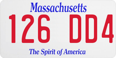 MA license plate 126DD4