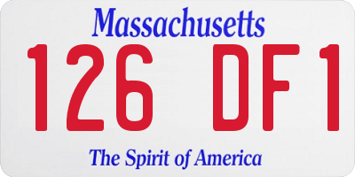 MA license plate 126DF1