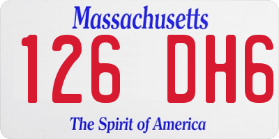 MA license plate 126DH6