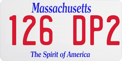 MA license plate 126DP2