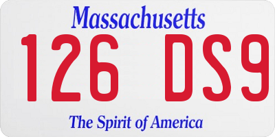 MA license plate 126DS9