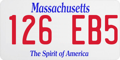MA license plate 126EB5