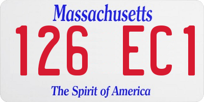 MA license plate 126EC1