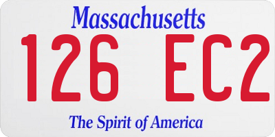 MA license plate 126EC2