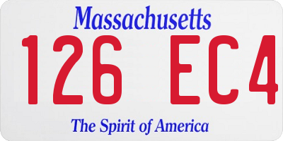 MA license plate 126EC4