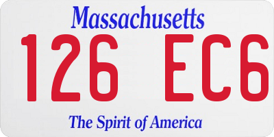 MA license plate 126EC6