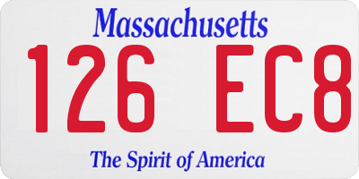 MA license plate 126EC8