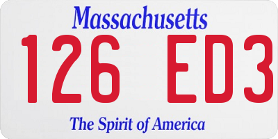 MA license plate 126ED3
