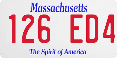 MA license plate 126ED4