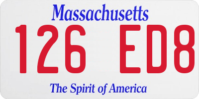 MA license plate 126ED8