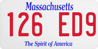 MA license plate 126ED9