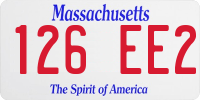MA license plate 126EE2