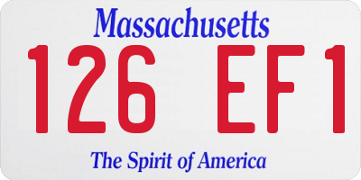 MA license plate 126EF1