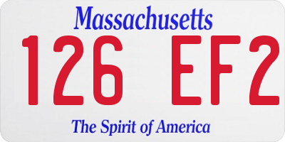 MA license plate 126EF2