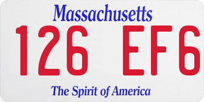 MA license plate 126EF6
